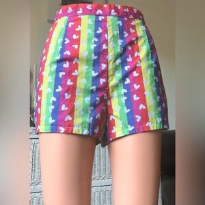 Bridget Clancy Designs Shorts high waisted heart print Multi Color Size S